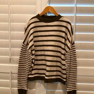 Madewell Striped Sweatshirt with contrasting Striped Sleeves